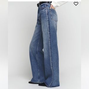 Reformation NWT Cary High Waist Chesapeake Studded, 26